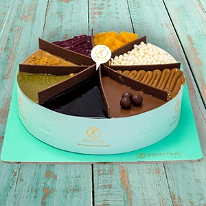 Half Fruit & Half Chocolate Cake - Size 24 - Exception Pastry - Egypt 