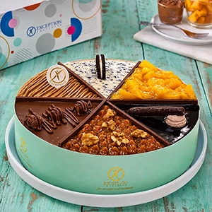 Half Fruit & Half Chocolate Cake - Size 24 - Exception Pastry - Egypt 