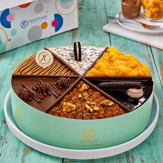 Half Fruit & Half Chocolate Cake - Size 24 - Exception Pastry - Egypt 