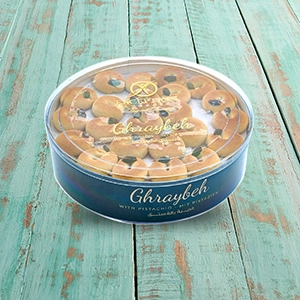 معمول تمر فستق - علبة باغ مدور كبير - حلواني اكسبشن  - مصر 