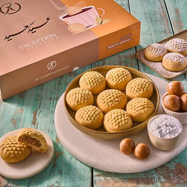 كحك عجمية - علبة 16 قطعة  - حلواني اكسبشن  - مصر 