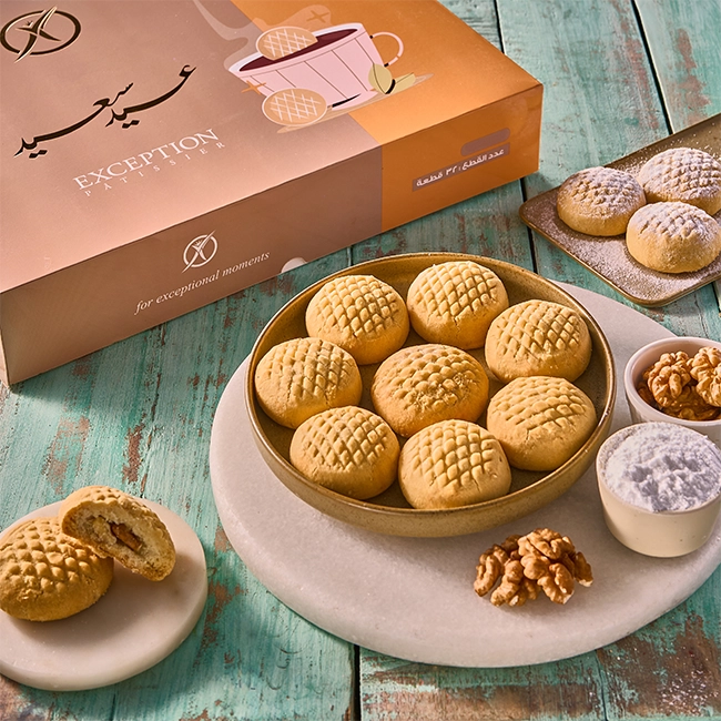 كحك عين جمل - علبة 32 قطعة - حلواني اكسبشن  - مصر 